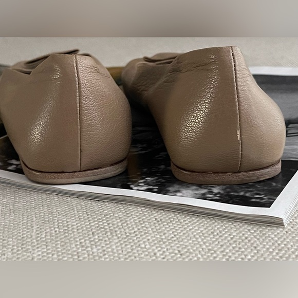 Jil Sander Square Toe Leather Ballet Flats In Tan Size 36 (US 6) - Picture 4 of 13